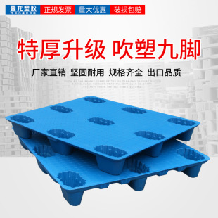 Blow molding nine-legged plastic pallet forklift moisture-proof pallet supermarket floor stacking board cargo card board warehouse backing board