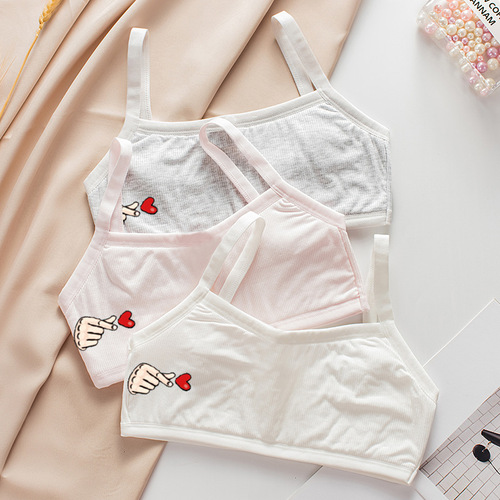 Long-term supply of developmental period small sling double-layer quilted vest to wrap chest underwear for junior high school students aged 10-17 years old