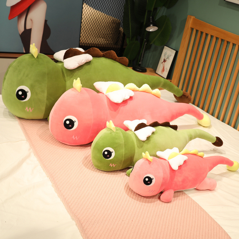 Dinosaurio muñeca de juguete de peluche super suave almohada chica durmiendo Linda cama super suave Ragdoll niños Muñeca de Regalo