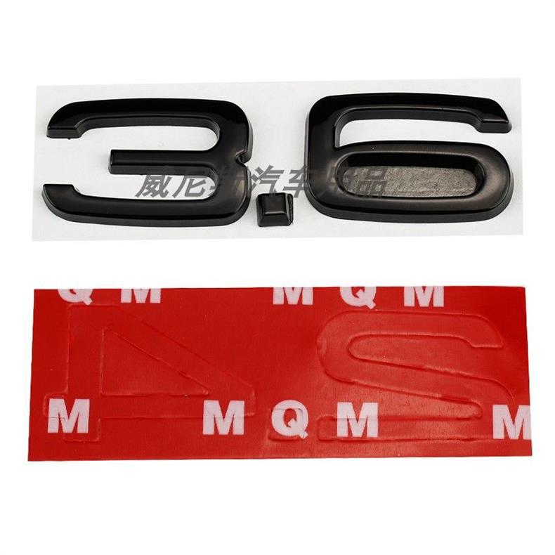 Suitable for Audi A4 A5 A6 A7 Q5 Q7 W12 car stickers, 3.6 4.2 displacement badges, 2.0T 1.8T 3.0T car emblems