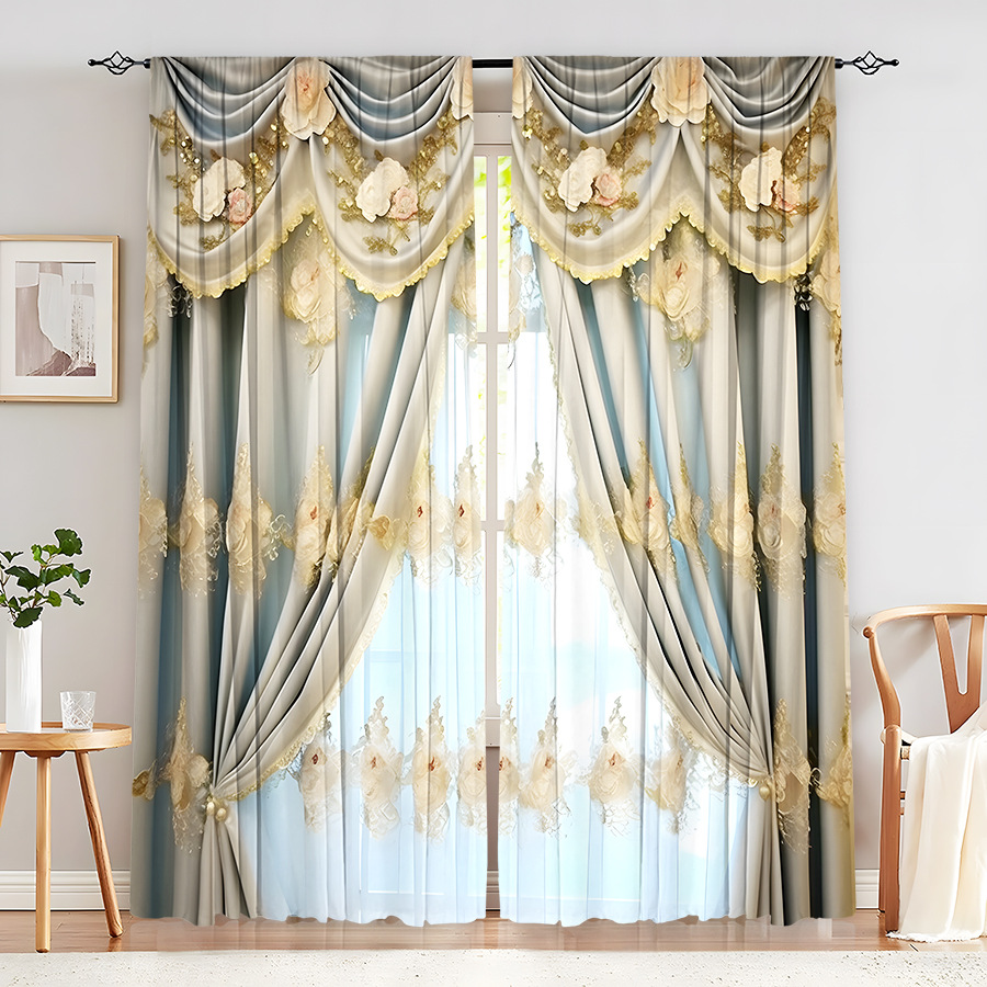 유럽 커튼 창 커튼 16