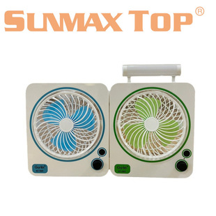 Led Rechargeable Desktop Fan Stepless Speed Regulation Large Wind Power Silent with Table Lamp Lighting Creative Desktop
