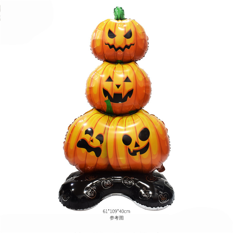 新しいハロウィンゴーストフェスティバルアルミフィルムバルーン 4D 立体カボチャハロウィンゴーストパーティーゴースト漫画バルーン|undefined