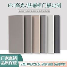 Pet高光门衣柜门平开门橱柜门PET肤感柜门欧松板柜门外贸 批发厂