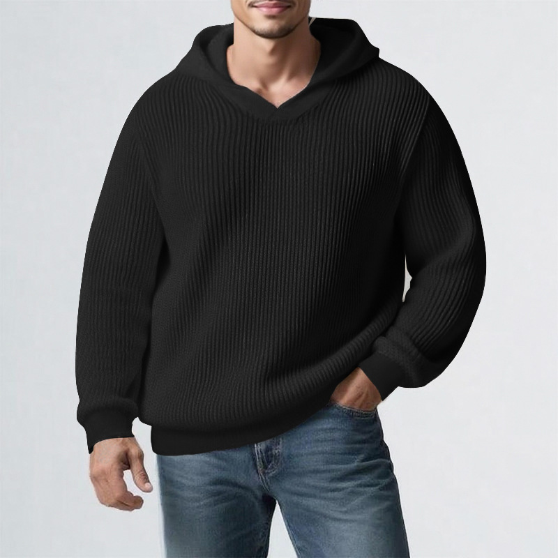Herren Kapuzenpullover Strickjacke Für Herbst Und Winter_voghion.com