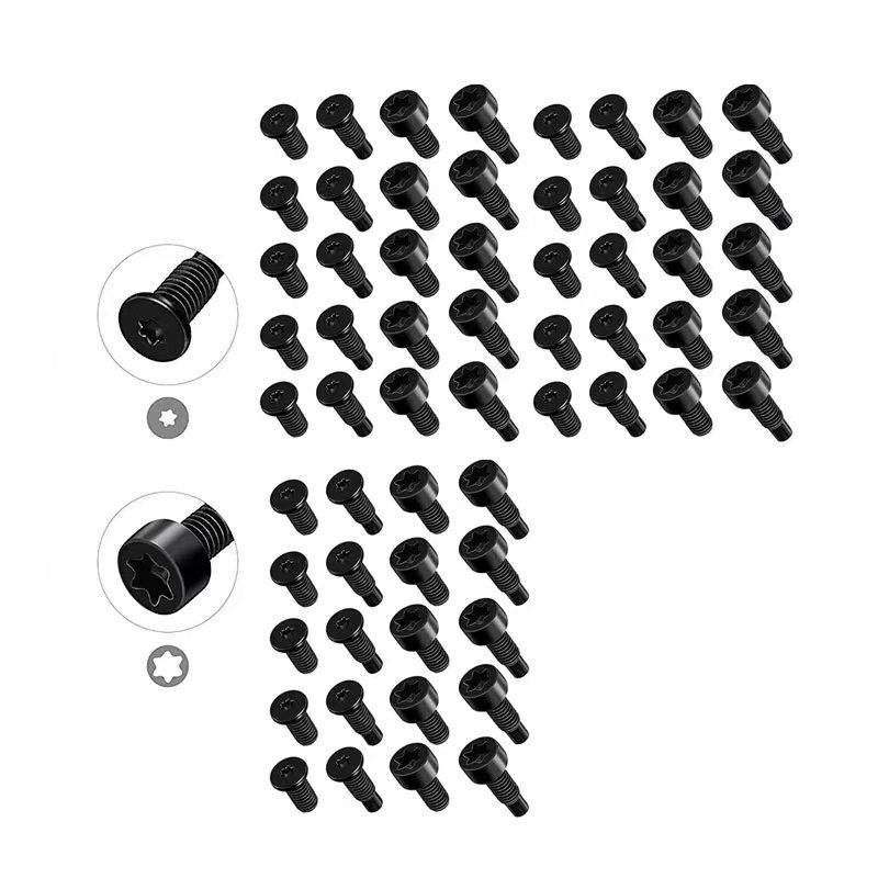 Timbre inteligente de anillo aplicable 16/40 piezas T6T15 tornillo de hardware antirrobo flor de ciruelo con agujeros accesorios de metal al por mayor