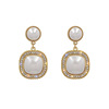 Advanced retro fashionable earrings from pearl, 2021 years, bright catchy style, high-quality style, light luxury style