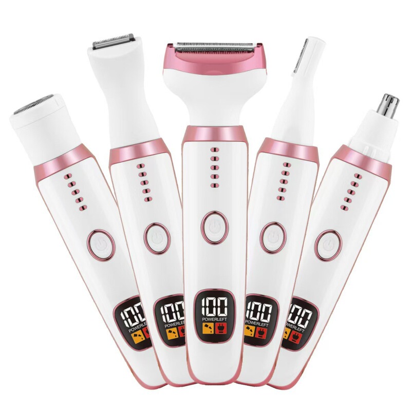 Multifunctional Hair Shaver, Electric Hair Clipper, Razor, Five-In-One Digital Display Hair Trimmer for Women's Body and Private Areas Multifunctional Hair Shaver, Electric Hair Clipper, Razor, Five-In-One Digital Display Hair Trimmer for Women's Body and Private Areas