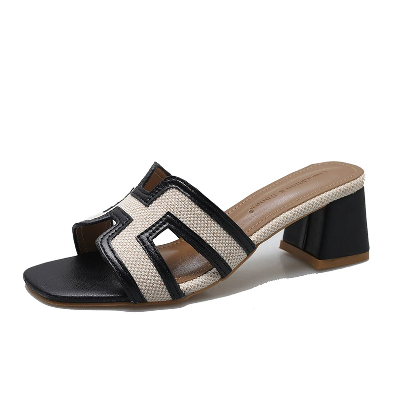 Universal summer denim beach slippers, internet celebrity