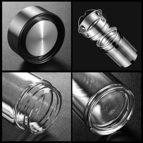 Smart Temperature Measurement Double Layer Glass Cup Wholesale Water Cup Glass Cups Gift Cups Tea Separation Glass Cup