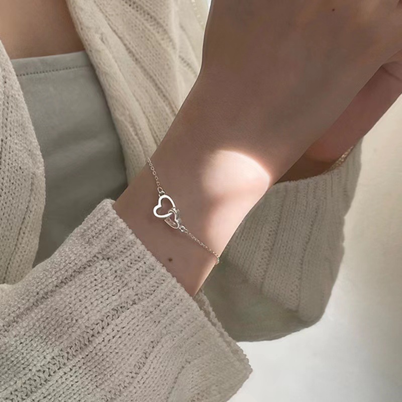 cable chain Chain Type Sweet Heart Shape Alloy Plating Women's Bracelets