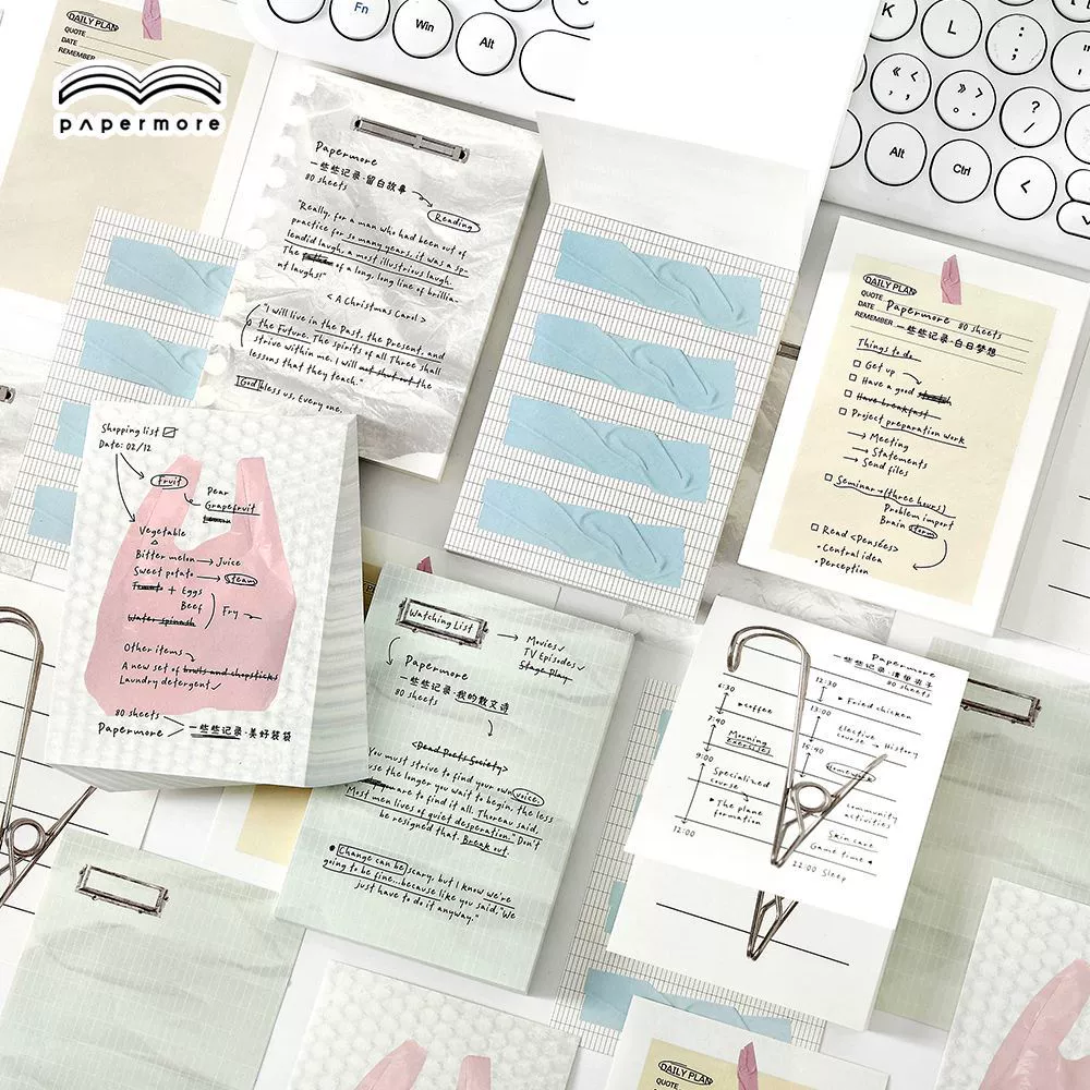 Блокноты для заметок Jilu PaperMore, планировщики, ежедневники, блоки для заметок на клейкой основе.