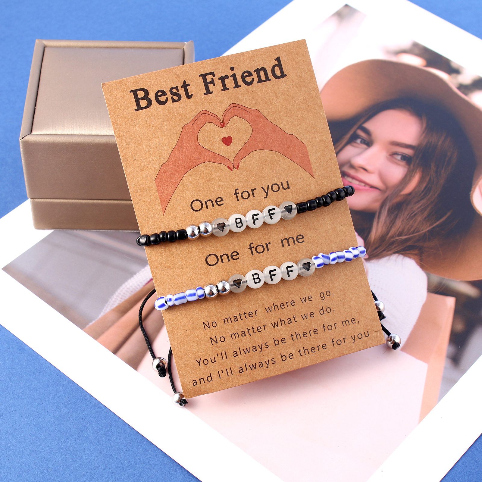 15g Weight Bracelets Classification 1 Pair Quantity Holiday Occasion Stainless Steel, Beaded Material Letter Pattern Unisex Gender Patchwork Design Fashion Style Fashion Letter Stainless Steel Beaded Patchwork Bracelets 1 Pair 5