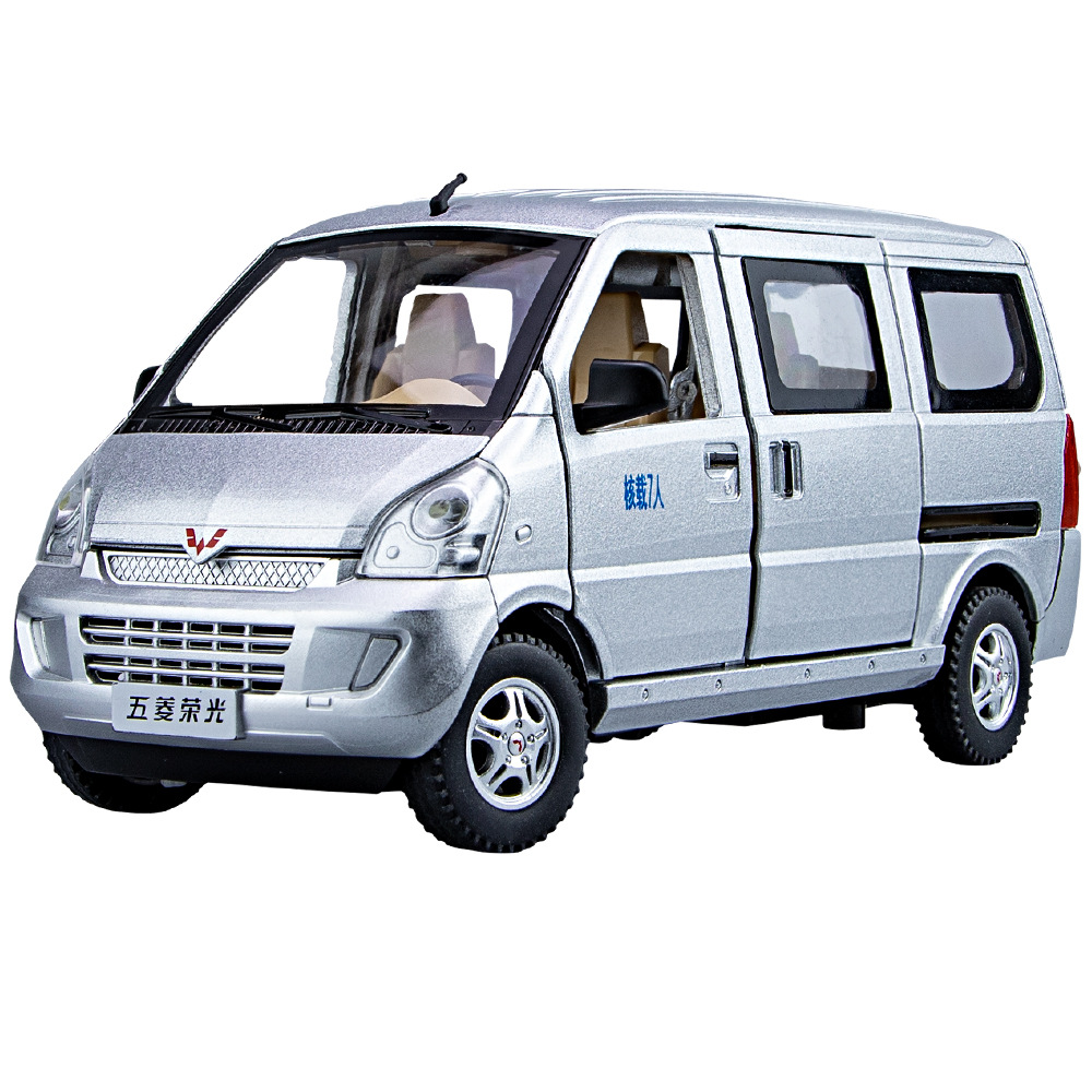 1:24 Wuling Rongguang van genuino autorizado Tire hacia atrás el sonido y la luz de aleación modelo de coche de juguete para niños decoración del coche