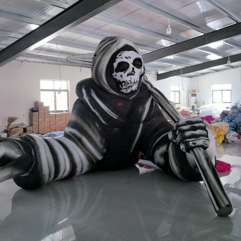 充气仿真镰刀死神气模户外场景引流商场酒吧万圣节恐怖装饰