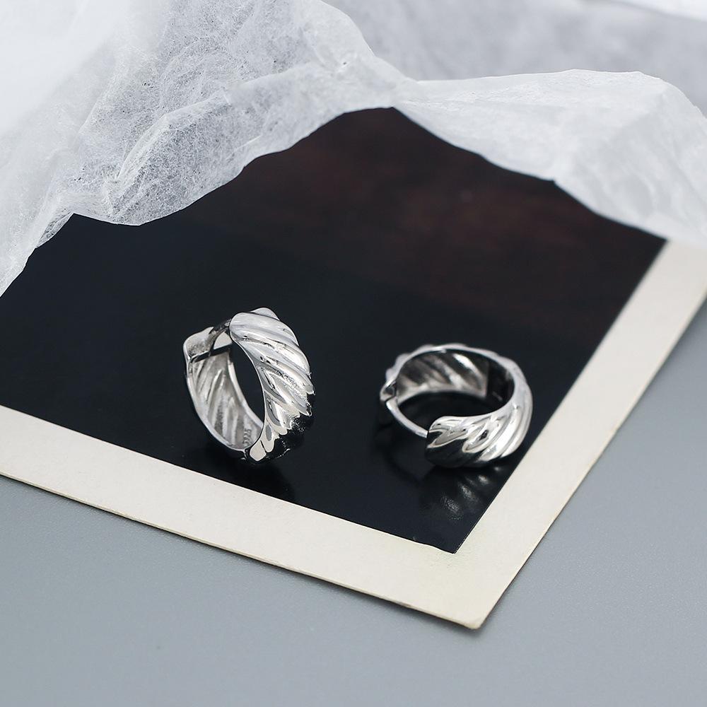 1 Pair Quantity Holiday, Shopping Occasion 1 Pair 925 Sterling Silver Geometric Electroplating 18K Real Gold Plated Platinum Plated Earrings