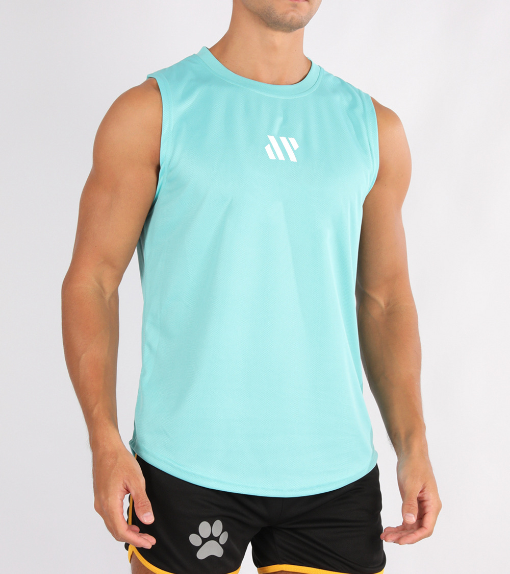 Chalecos de baloncesto masculinos transfronterizos ropa de fitness hombres ropa de fitness relajada sudadera de hombro suelto sudadera de secado rápido sudadera de fitness sin mangas entrenamiento deportivo
