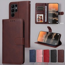 适用三星S25Ultra小牛纹三卡相框手机皮套S25edge保护壳A55手机壳