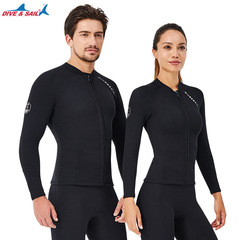 New 2MM wetsuit men's split top long-sleeved thickened wetsuit women's cold-proof and warm snorkeling suit surfing suit
