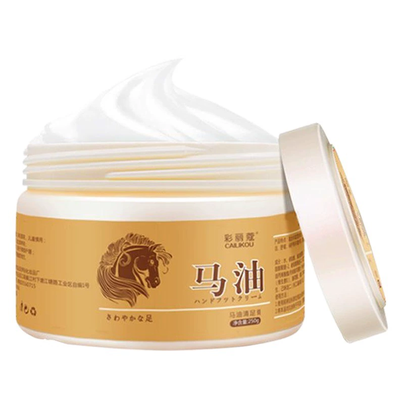 Крем для очищения ног с конским маслом от сухих и потрескавшихся пяток, потрескавшихся рук и ног, крем против растрескивания и шелушения 250 мл