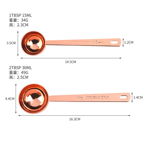 厂家30ml咖啡量勺 430不锈钢奶粉长柄量勺15ml果粉勺烘焙工具
