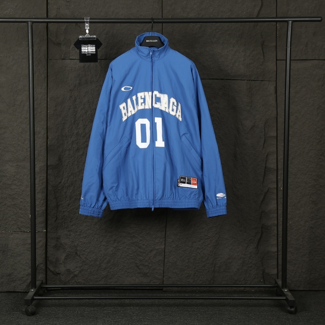 Paris B Brand 2025 Spring and Summer New Style 01 Letter Printed Zipper Long-Sleeved Jacket Jacket for Men and Women