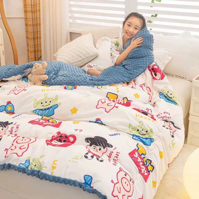Disney Beanie Quilt Children's Skin Friendly Cotton Cartoon Spring Autumn and Winter Quilt Core Quilt Thickened Warm Quilt Wholesale