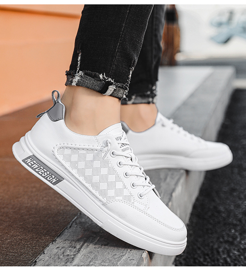 Sneakers casual da uomo alla moda per autunno in bianco_voghion.com