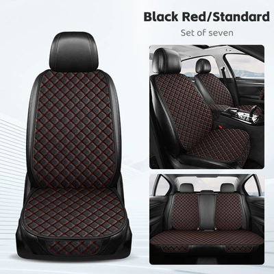 Universal seat cover – Cushion, Drop Shipping - black-and-red-seven-piece-set-linen