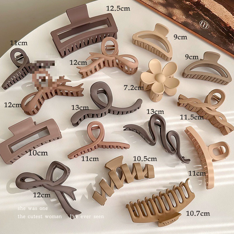 Заколки для волос, набор assorted, детские и взрослые, матовые формы 4,5–13 см