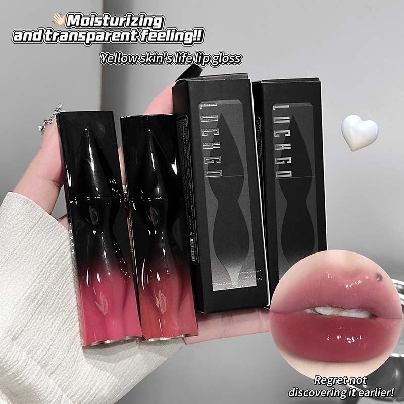 Cross-Border Luckgo Interstellar Mirror Lip Gloss, Water-Glossy, Pure and Natural, Brightening, Affordable, Student-Friendly Lipstick Makeup