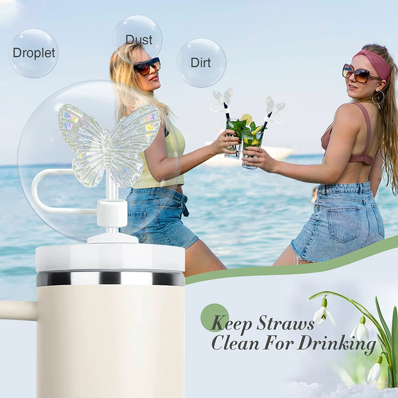 1Пр Laser Butterfly Straw Plug Dust Cap для Stanley 30 & 40 oz повторно используемый