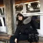 立领保暖显瘦连帽白鸭绒