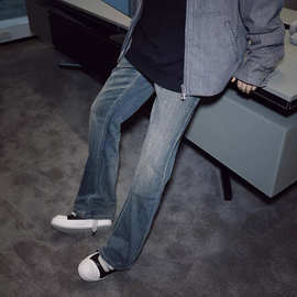 （天花板）巴黎竹节纹牛仔裤微喇版型升级版更符合自己人穿的版型