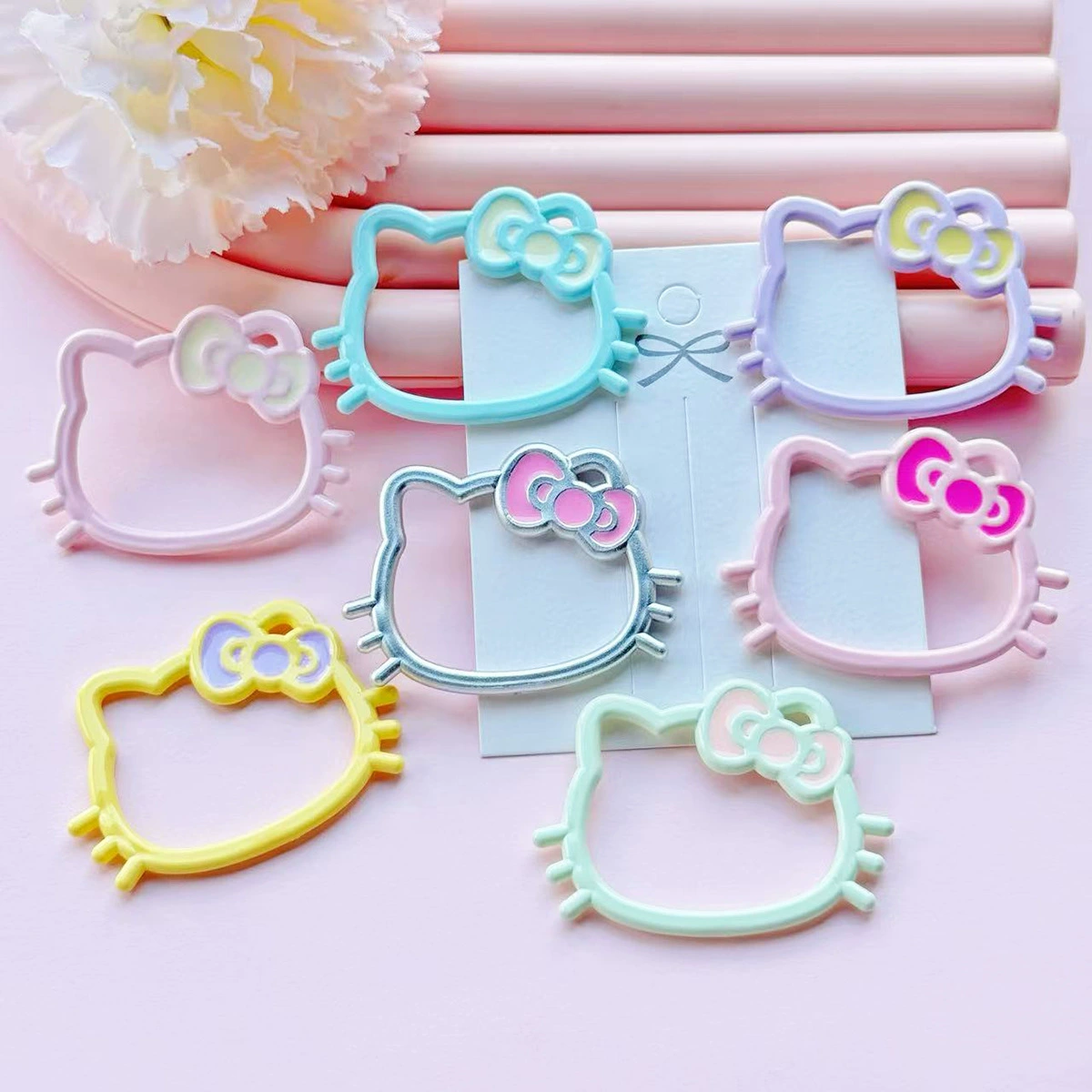 Новый ажурный KT акриловой ключ подвеска милый мультяшный сумка украшения diy аксессуары подвески оптом