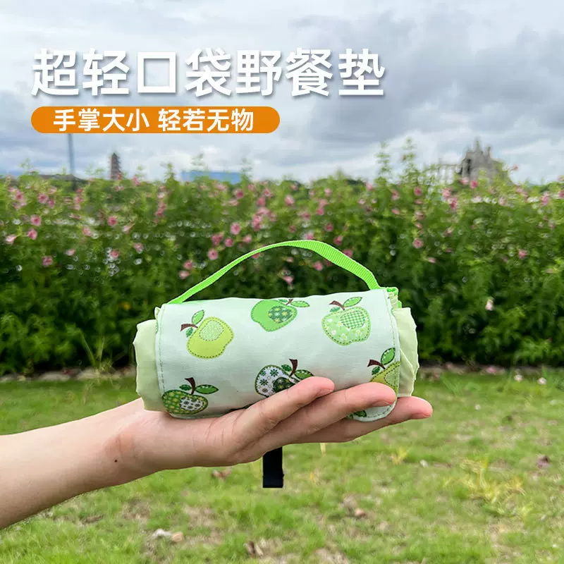 口袋野餐垫小号迷你户外沙滩防潮野餐垫便携式儿童防水坪地垫露营