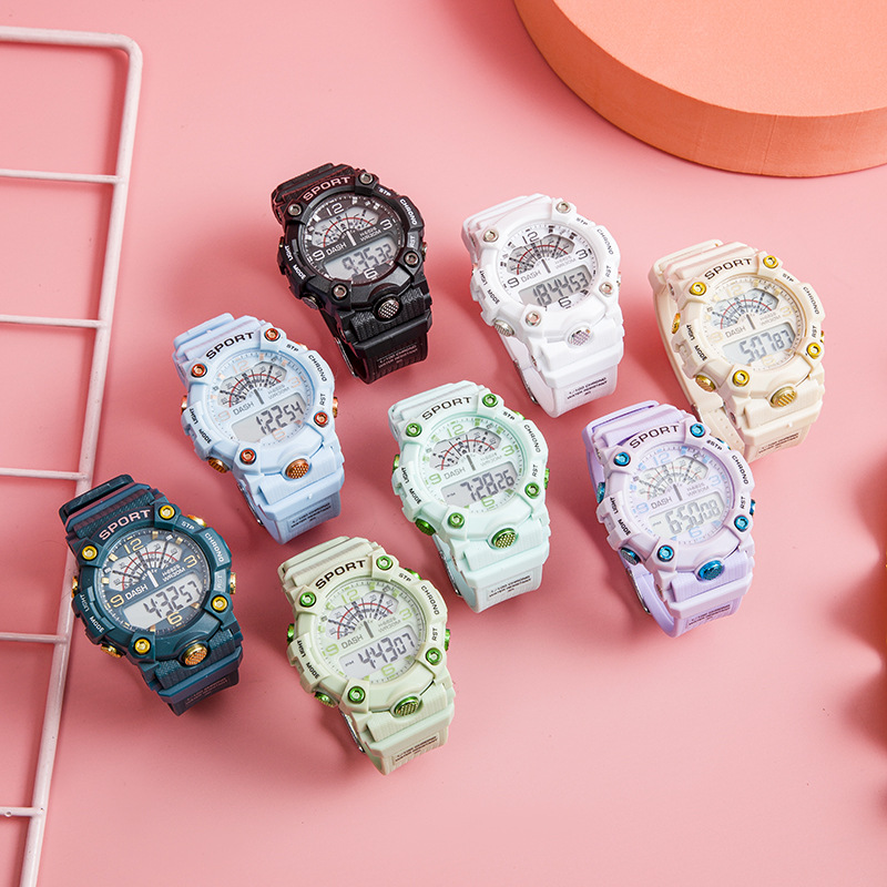 Dashi serie caja electrónica reloj popular luminoso impermeable reloj para estudiantes hombres y mujeres simple reloj deportivo