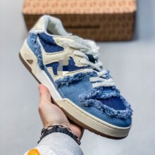 真皮F家 拼色复古板鞋25年春季新款运动休闲小白鞋百搭爆款德训鞋