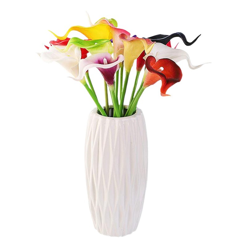 Mini PU Calla Lily flor artificial transfronteriza Comercio exterior decoración del hogar Accesorios de fotografía sensación fábrica al por mayor