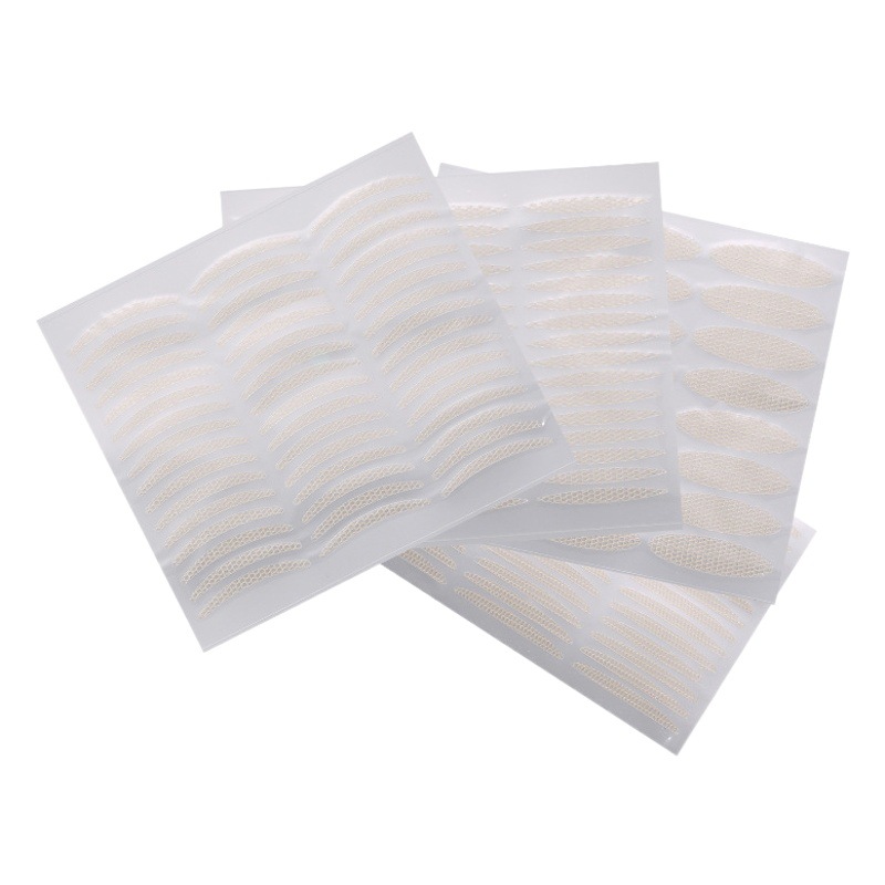 Glue-free lace double-eyelid mesh hollow breathable water-sticky invisible flesh olive type 4 models