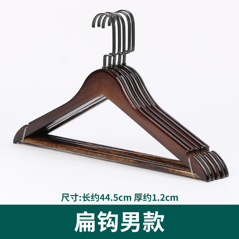 Perchas de madera maciza tienda de ropa hotel al por mayor soporte de ropa para el hogar dormitorio estante de ropa percha madera para adultos