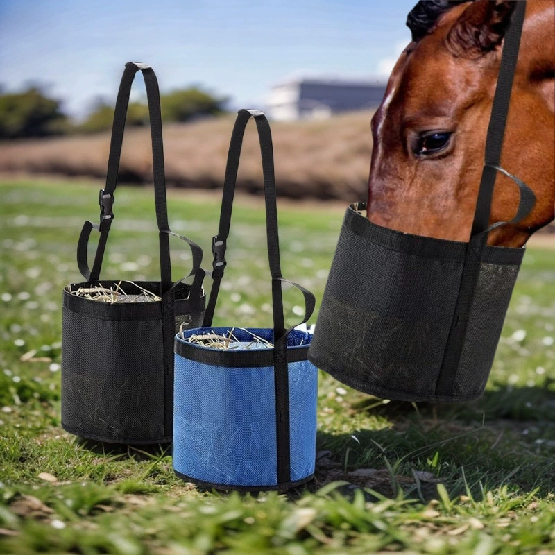 Дышащий мешок для корма для животных Мешок для корма для лошадей Жевательный мешок для кормления Крышка чашки для кормления лошадей Мешок для корма для лошадей