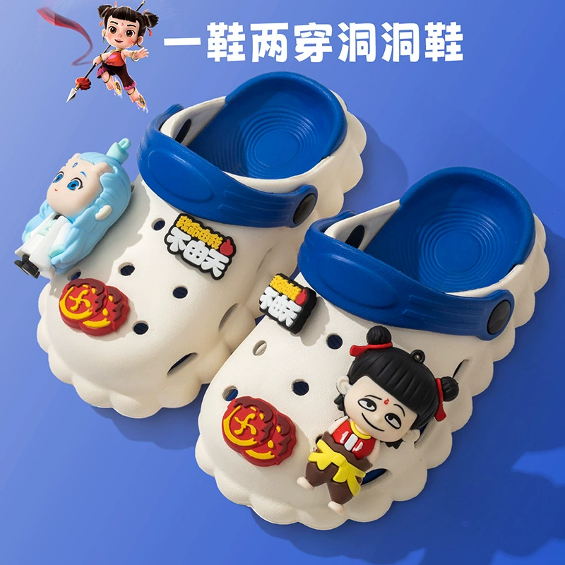 Тапочки детские пещерные туфли для мальчиков летом новый мультфильм нескользящие