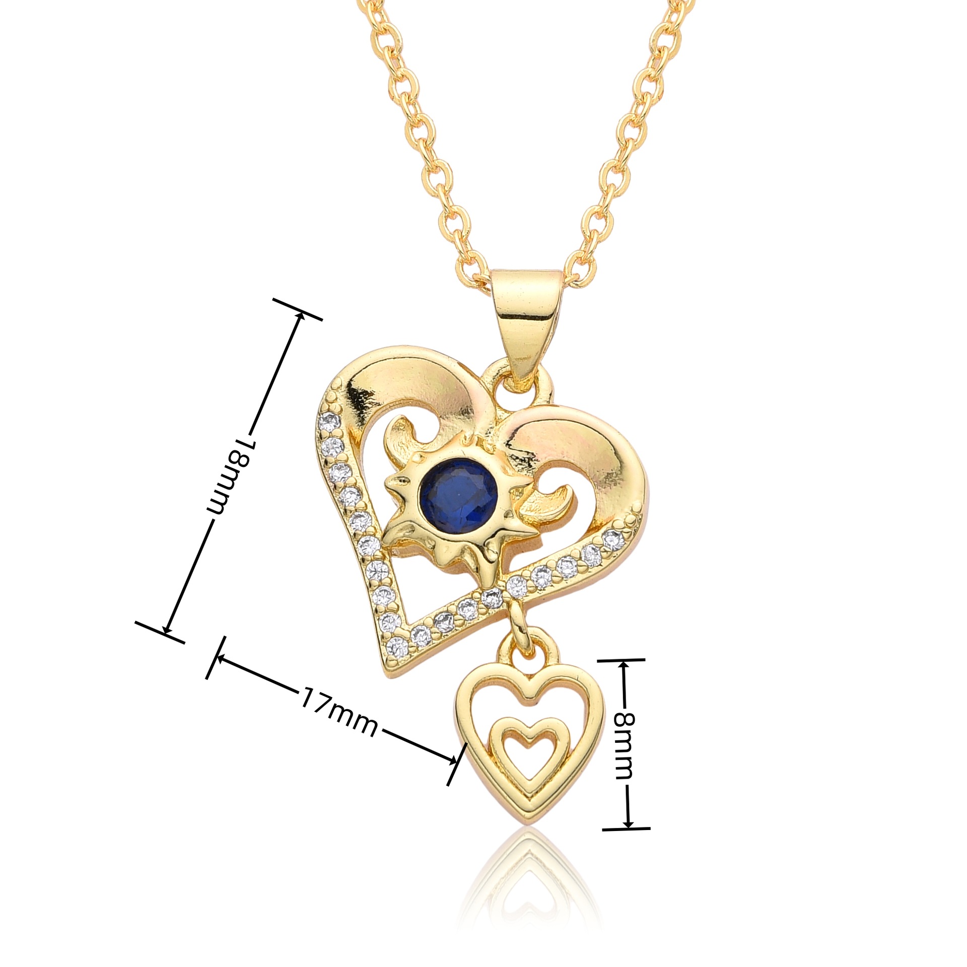 12g Weight Copper Pendant Material Zircon Inlay Material Pendant Necklace Classification Copper Chain Material 1 Piece Quantity Holiday, Daily Occasion Copper Material Heart Shape Pattern Women's Gender Inlay Design Simple Style Style Copper Inlay Heart Shape Zircon Pendant Necklace 16