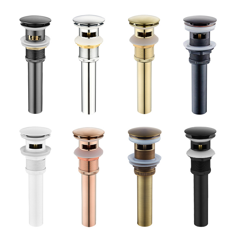 Cobre lavabo con cesta rebotando escurridor Pared de drenaje pared desodorante downcomer accesorios traje