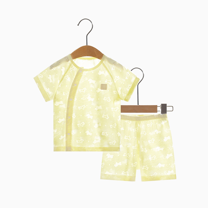 Bebé traje de manga corta verano de los niños ropa de verano delgada niños niñas niño fuera dividida de dos piezas ropa de bebé