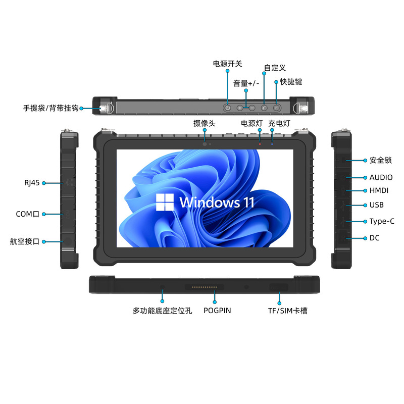 Android/Windows/Hongmeng8/10inch 防爆強化産業用三防タブレットコンピュータ 軍事グレードの強化|undefined