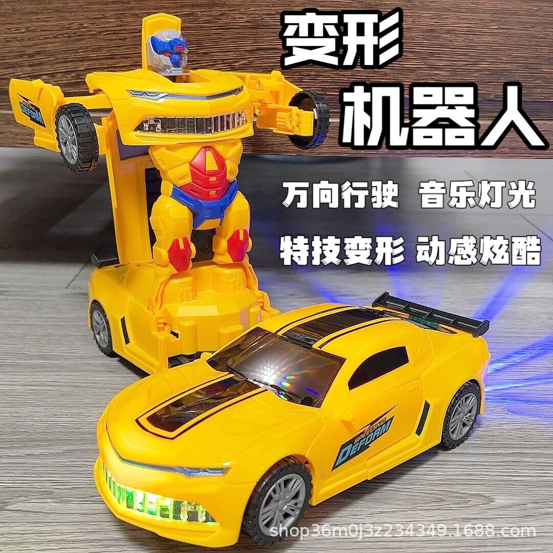 Los mismos niños acrobacias eléctricas robot humano deformación hornet juguetes cool luces de música barraca