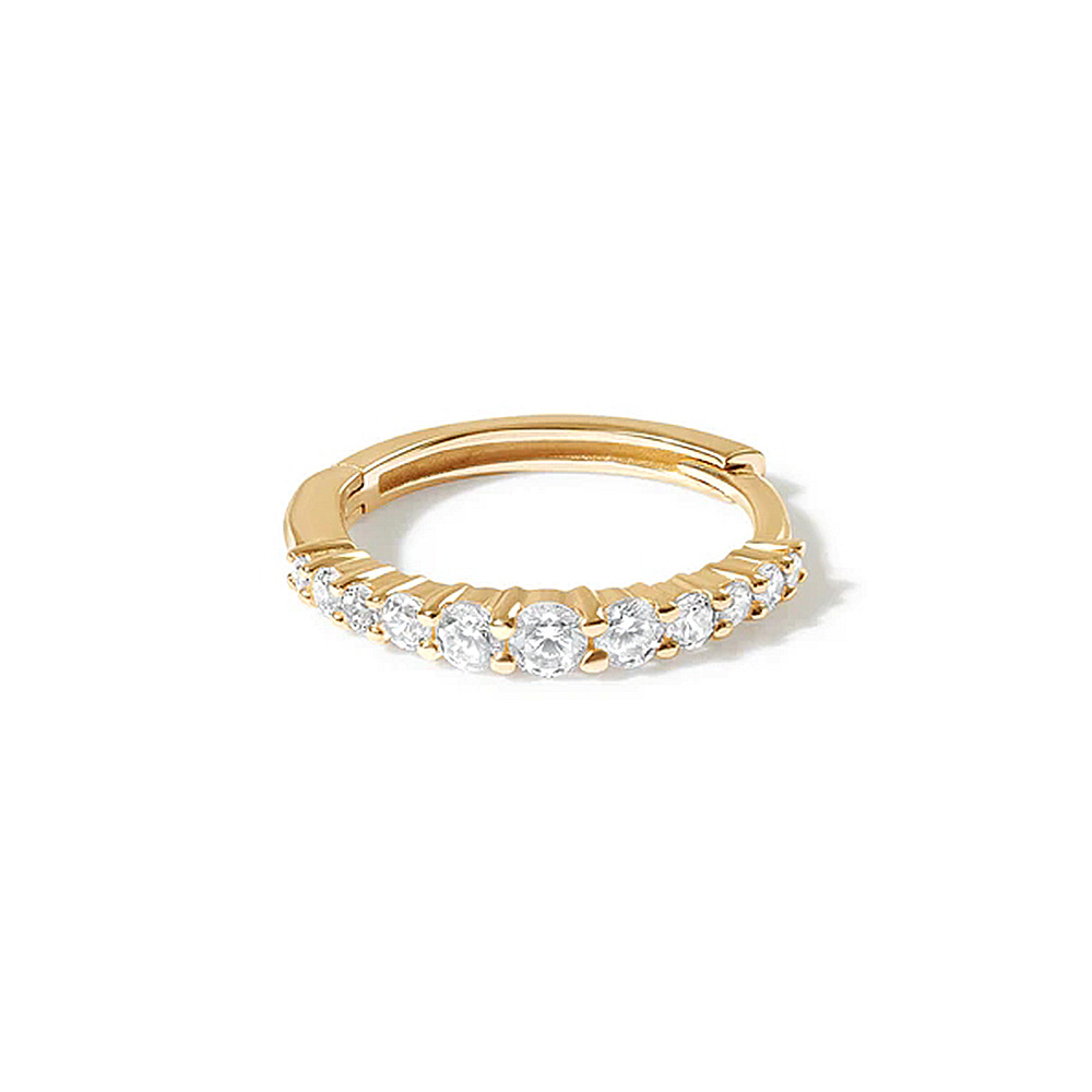 3g Weight Zircon Inlay Material Hoop Earrings Classification 1 Piece Quantity Casual Occasion 925 Sterling Silver Material Circle Pattern Women'S Gender Plating, Inlay Design Fashion Style 1 Piece 925 Sterling Silver Zircon Circle Hoop Earrings 7