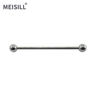 Meier stainless steel tongue nail straight rod ear bone nail one-word ear Bridge ear Rod European and American cross-border human body puncture jewelry factory